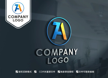 FA字母LOGO设计AF标志