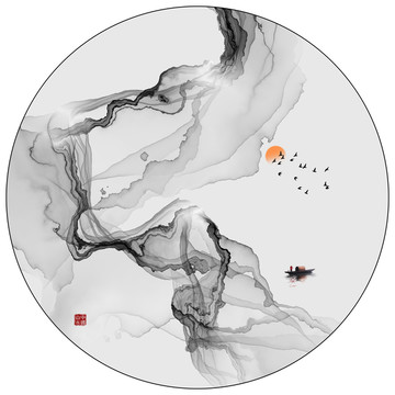 水墨藝術畫寫意裝飾畫