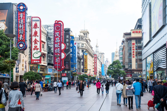 上海南京路商业步行街