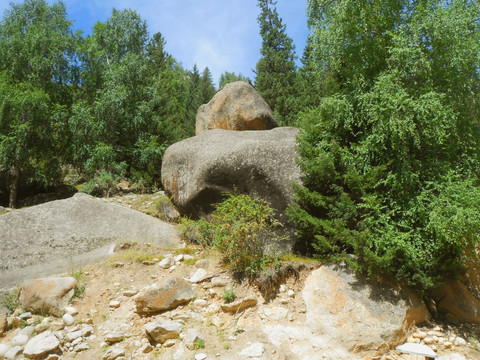 可可托海额尔齐斯大峡谷奇峰怪石
