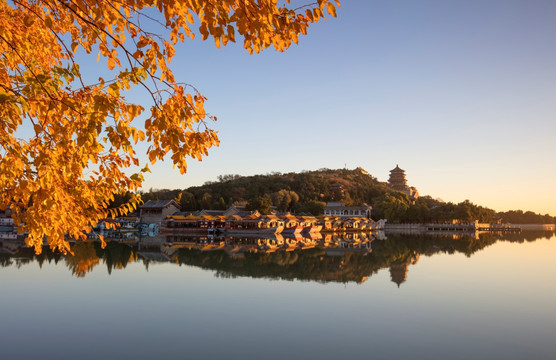 北京颐和园秋日风景