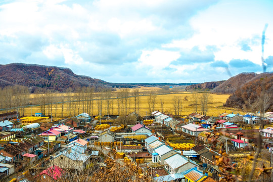 山村秋色