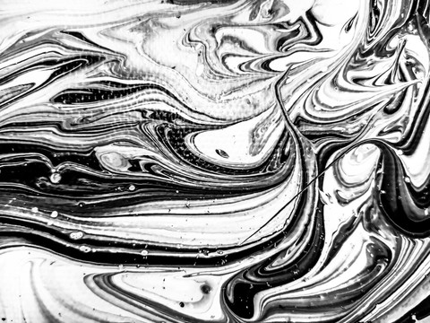 黑白水墨抽象图案
