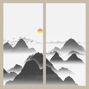 水墨意境裝飾畫