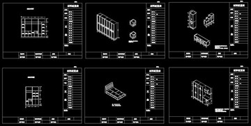 板式衣柜床家具设计CAD三视图