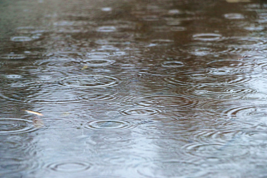 雨滴水波