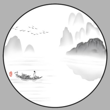 水墨江南通道分層