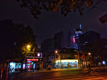 上海街头夜色