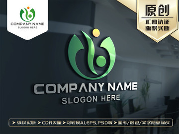 綠色健康保健品LOGO設(shè)計(jì)