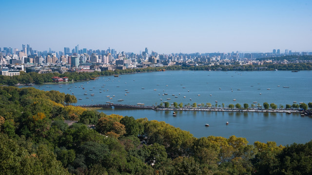 西湖秋景