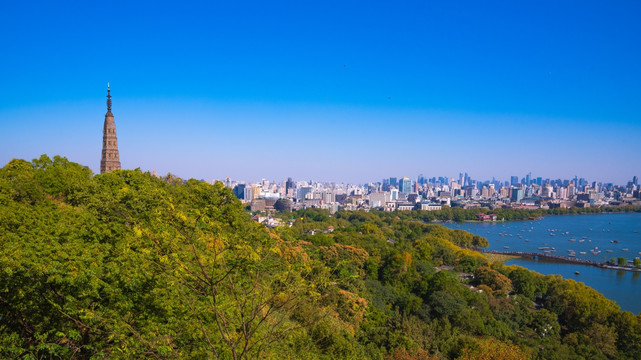 西湖秋景