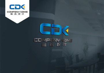 CDK字母LOGO创意几何原创