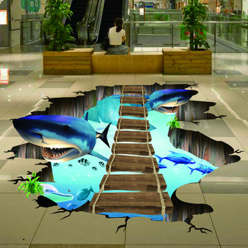 鲨鱼海底3D画