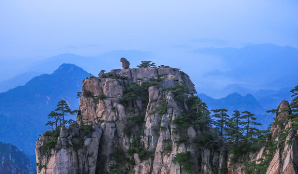 安徽黄山猴子观海景点