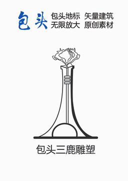 包頭三鹿雕塑