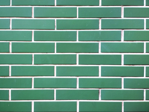 绿砖墙
