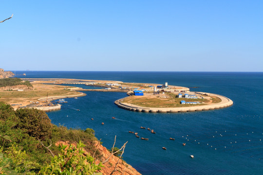 大连旅顺黄金山海域风光