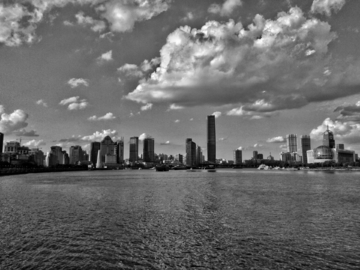 上海外滩黑白照片