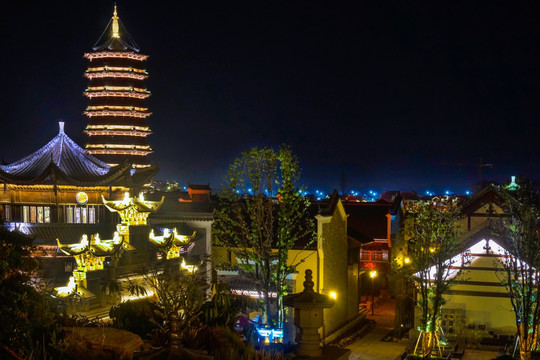 铜官窑古镇夜景