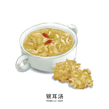 銀耳湯手繪素材