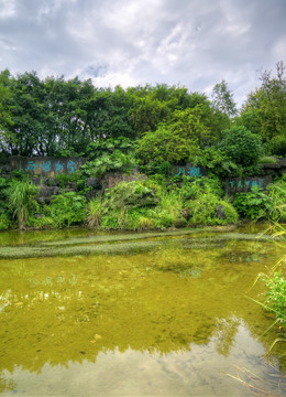 桂林訾洲岛訾洲烟雨石刻