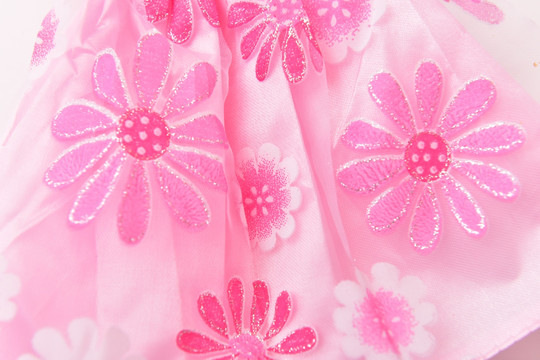 粉色纱布花纹