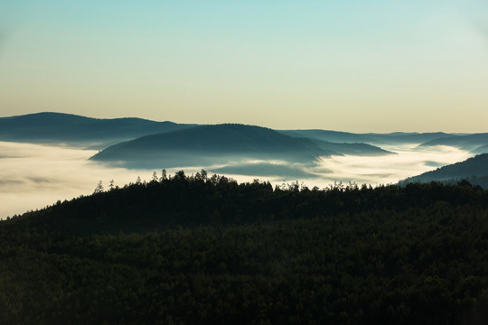 山峦森林云海