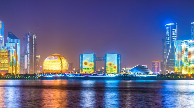 杭州钱江新城夜景