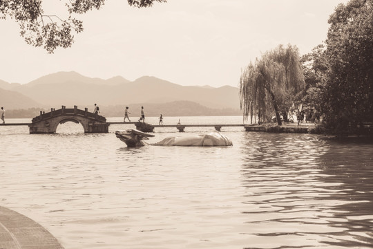 杭州西湖复古照