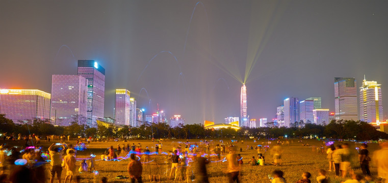 深圳市民中心广场夜景