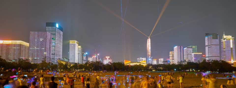 深圳市民中心广场夜景