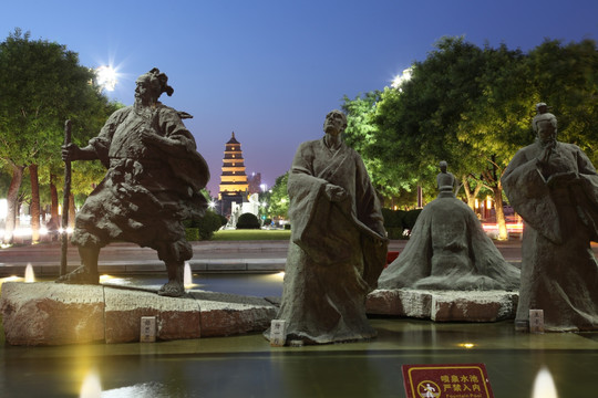 陜西西安大唐不夜城夜景