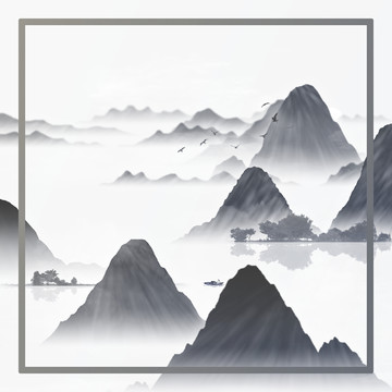 水墨山水画