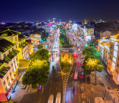 苏州干将路夜景