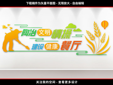 食堂文化墻