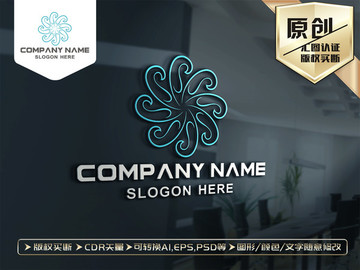 唯美花朵LOGO設(shè)計(jì)