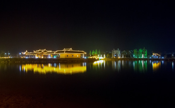 宁国城西湖夜景