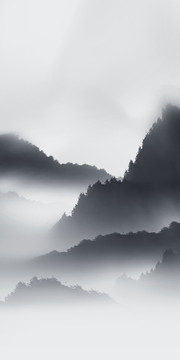 山水素材紋理背景