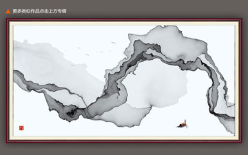 抽象水彩噴濺藝術(shù)玄關(guān)