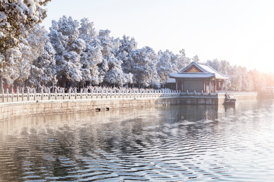 北京颐和园雪景