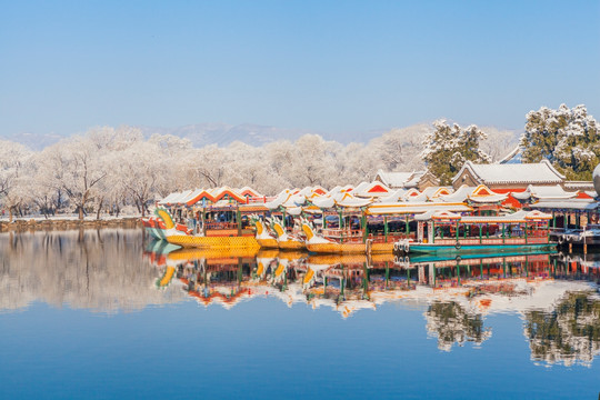 颐和园西堤雪景