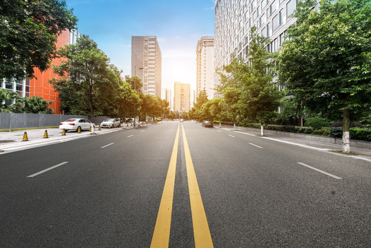 城市道路现代建筑