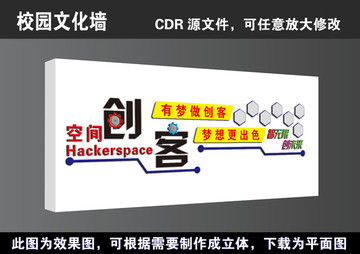 学校创客科技空间实验室宣传展板