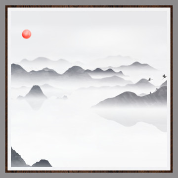 山水水墨畫