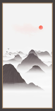 山水水墨畫