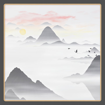 禪意水墨山水