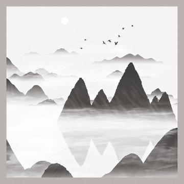 禪意水墨山水