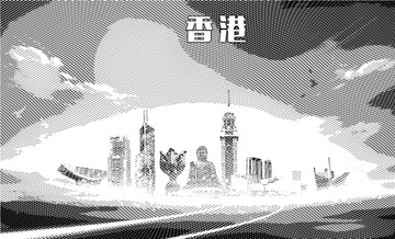 香港地標矢量圖