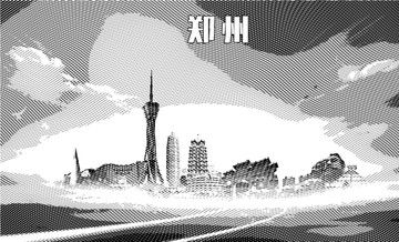 鄭州地標(biāo)矢量圖