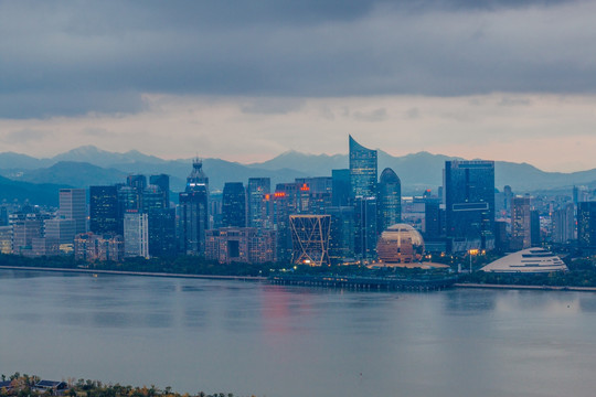 杭州钱江新城钱江世纪城夜景